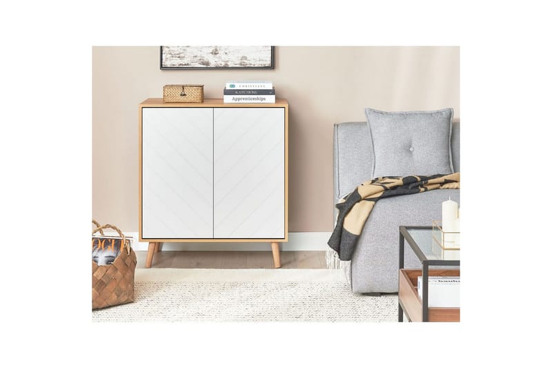 Sidebord Bristow Hvit, lyst tre - Hvit, lyst tre - Møbler - Bord - Avlastningsbord - Lampebord & sidebord