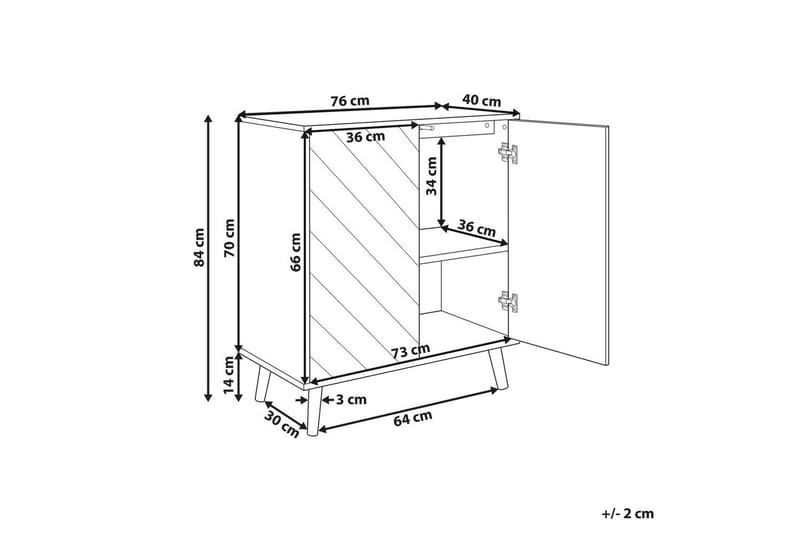 Sidebord Bristow Hvit, lyst tre - Hvit, lyst tre - Møbler - Bord - Avlastningsbord - Lampebord & sidebord