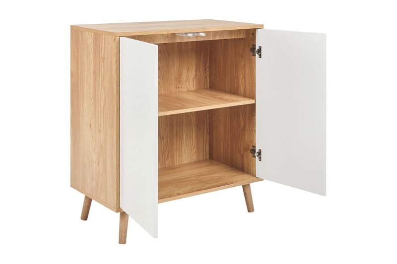 Sidebord Bristow Hvit, lyst tre - Hvit, lyst tre - Møbler - Bord - Avlastningsbord - Lampebord & sidebord