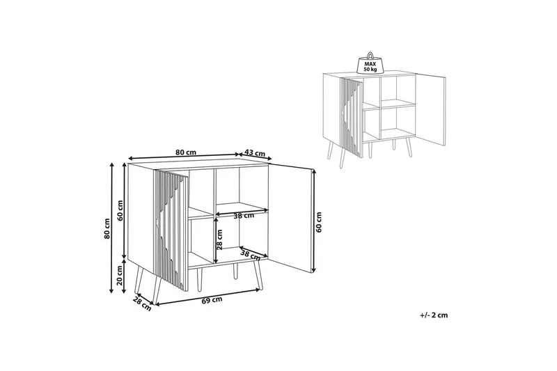 Sidebord Dalcross - Møbler - Bord - Avlastningsbord - Lampebord & sidebord