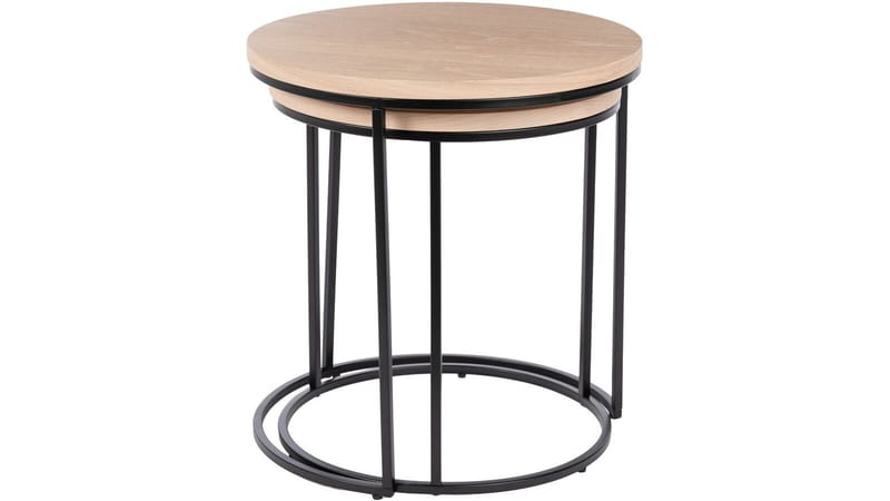 Sidebord Dover ø50 / 54 cm - Hvitpigmentert - Møbler - Bord - Avlastningsbord - Lampebord & sidebord