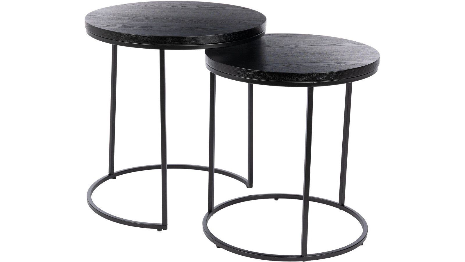 Sidebord Dover ø50 / 54 cm - Svart ask