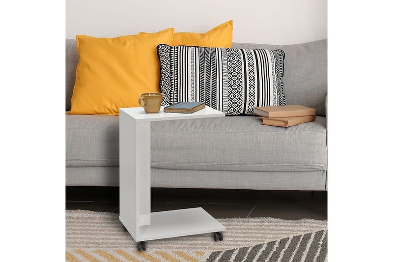 Sidebord Edwars Diamant / Hvit - Hvit - Møbler - Bord - Avlastningsbord - Lampebord & sidebord