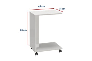 Sidebord Edwars Diamant / Hvit - Hvit - Møbler - Bord - Avlastningsbord - Lampebord & sidebord
