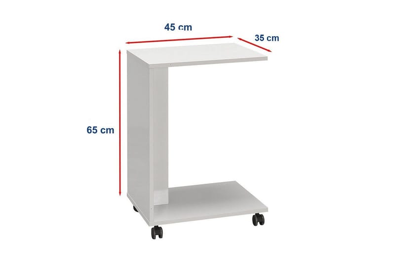 Sidebord Edwars Diamant / Hvit - Hvit - Møbler - Bord - Avlastningsbord - Lampebord & sidebord