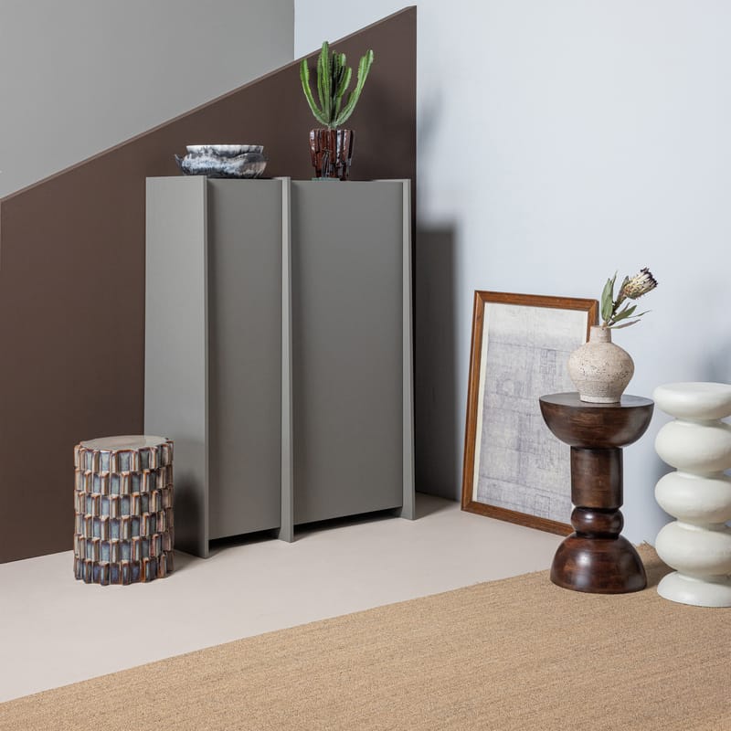 Sidebord Emel 40 cm rundt - Mørk brun - Møbler - Bord - Avlastningsbord - Lampebord & sidebord