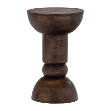 Sidebord Emel 40 cm rundt - Mørkebrun - Møbler - Bord - Avlastningsbord - Lampebord & sidebord