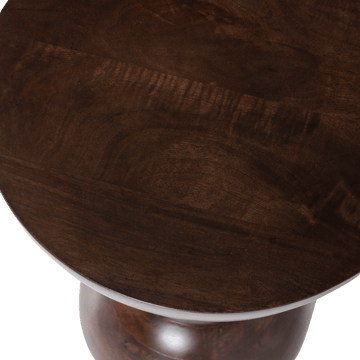 Sidebord Emel 40 cm rundt - Mørkebrun - Møbler - Bord - Avlastningsbord - Lampebord & sidebord