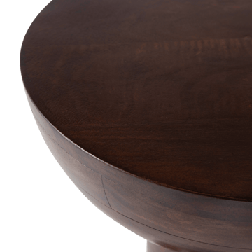 Sidebord Emel 40 cm rundt - Mørkebrun - Møbler - Bord - Avlastningsbord - Lampebord & sidebord