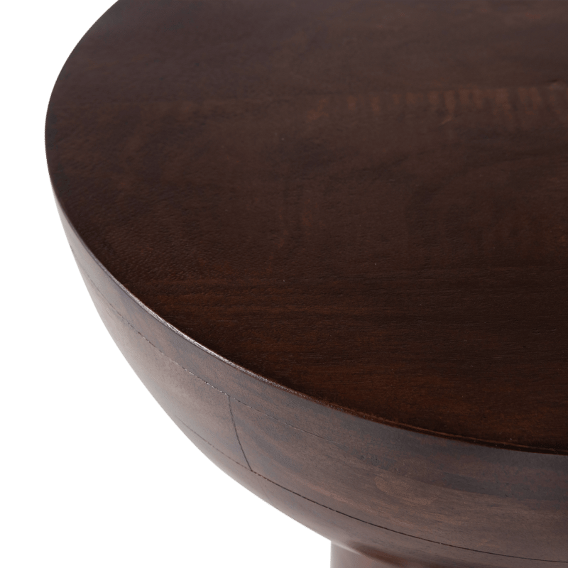 Sidebord Emel 40 cm rundt - Mørkebrun - Møbler - Bord - Avlastningsbord - Lampebord & sidebord