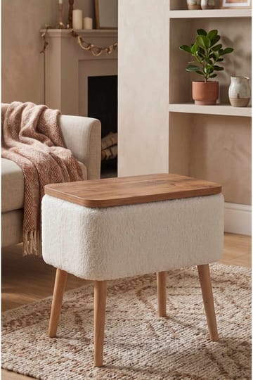 Sidebord Hanah Home Parkway Small (60 x 65 x 30 cm) Hvit - Hvit - Møbler - Bord - Avlastningsbord - Lampebord & sidebord