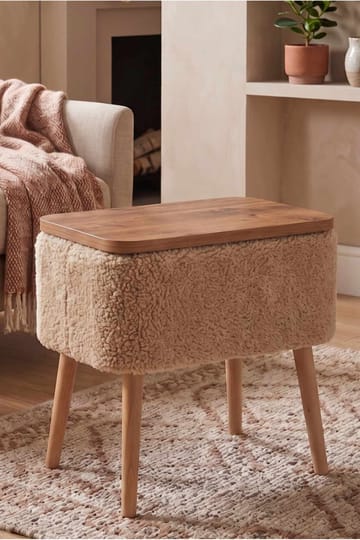 Sidebord Hanah Home Parkway Small (60 x 65 x 30 cm) Beige - Beige - Møbler - Bord - Avlastningsbord - Lampebord & sidebord