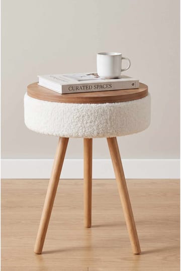 Sidebord Hanah Home Parkway Mini (Ø33 x H55 cm) Hvit - Hvit - Møbler - Bord - Avlastningsbord - Lampebord & sidebord