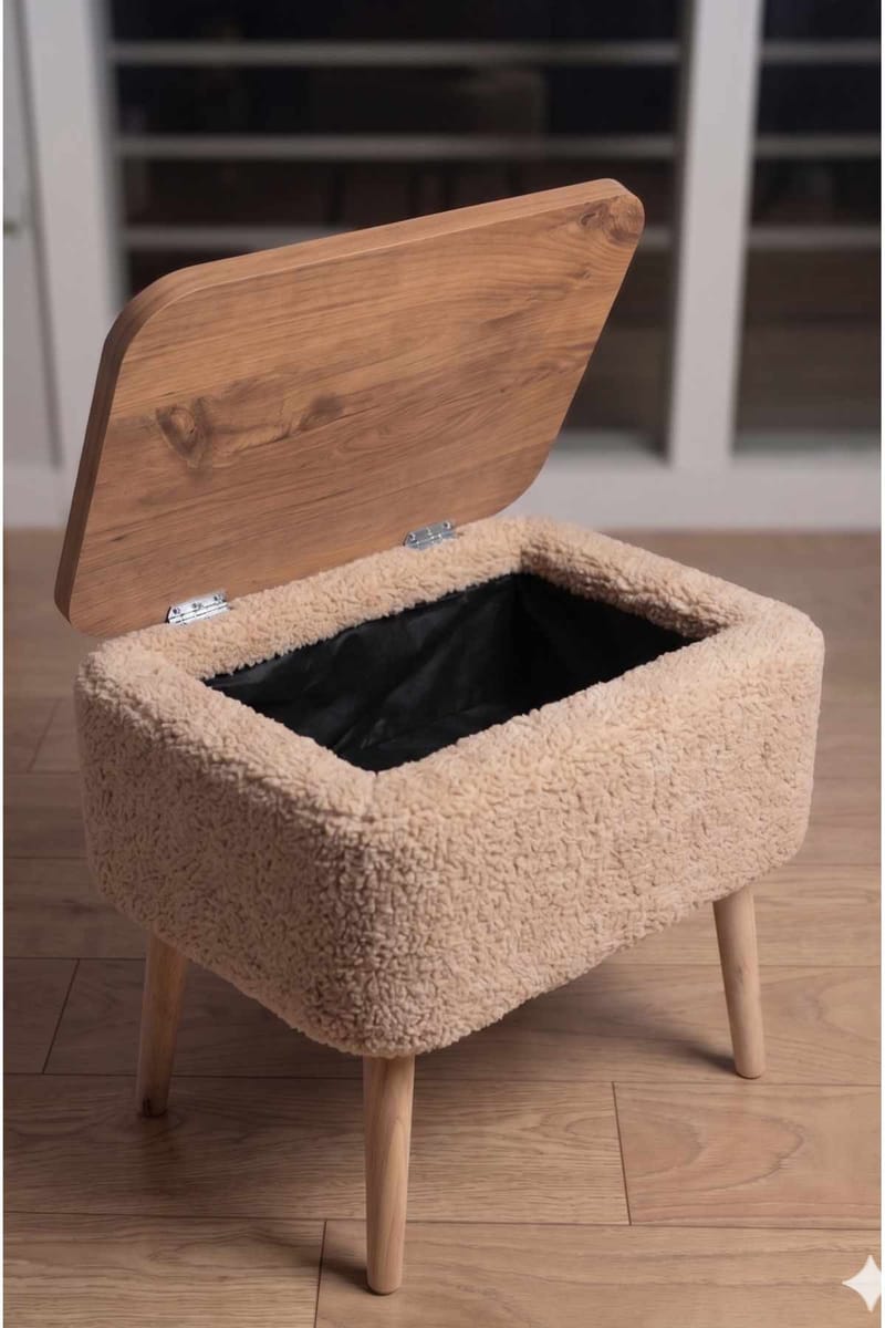 Sidebord Hanah Home Parkway Small (60 x 65 x 30 cm) Beige - Beige - Møbler - Bord - Avlastningsbord - Lampebord & sidebord