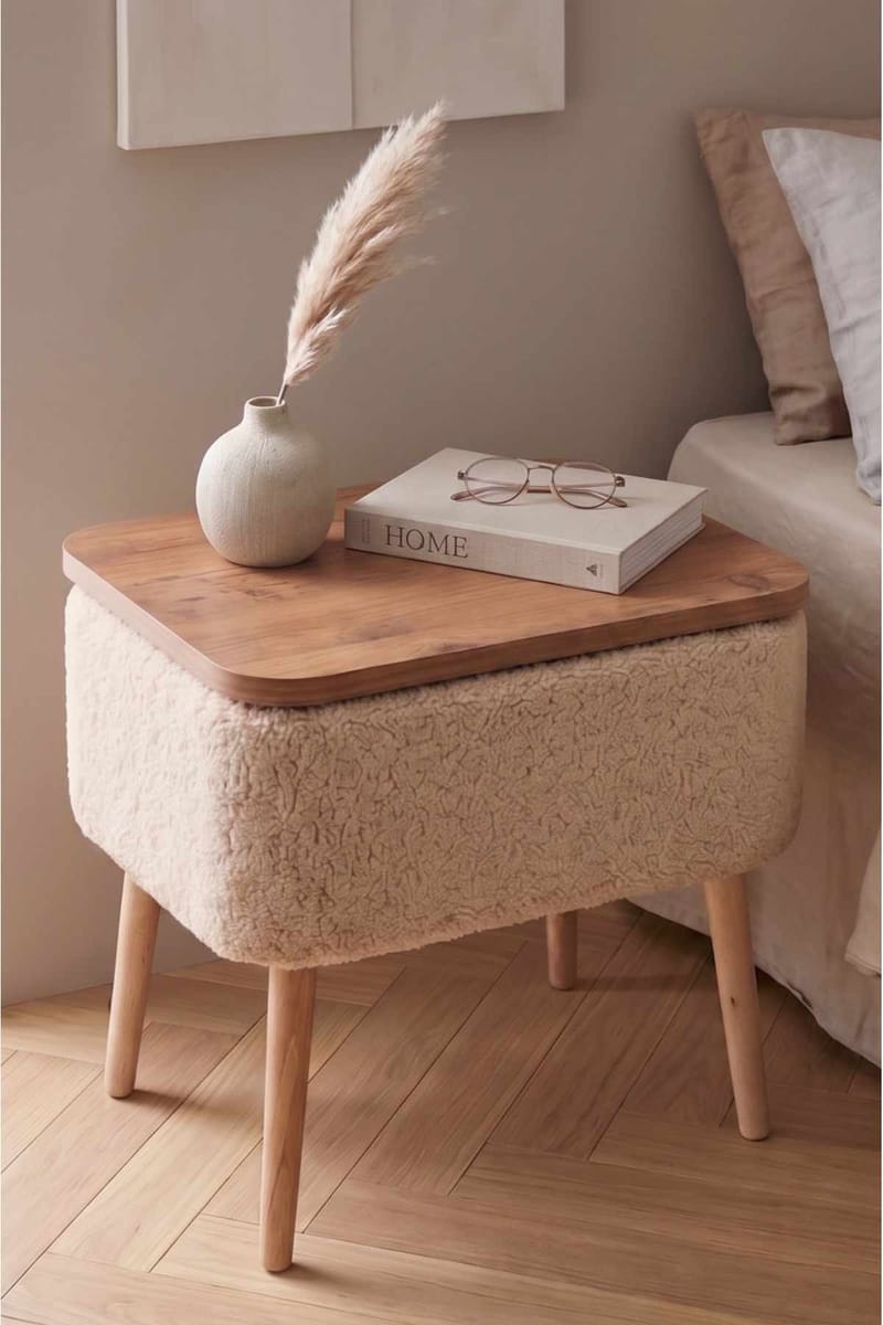 Sidebord Hanah Home Parkway Small (60 x 65 x 30 cm) Beige - Beige - Møbler - Bord - Avlastningsbord - Lampebord & sidebord