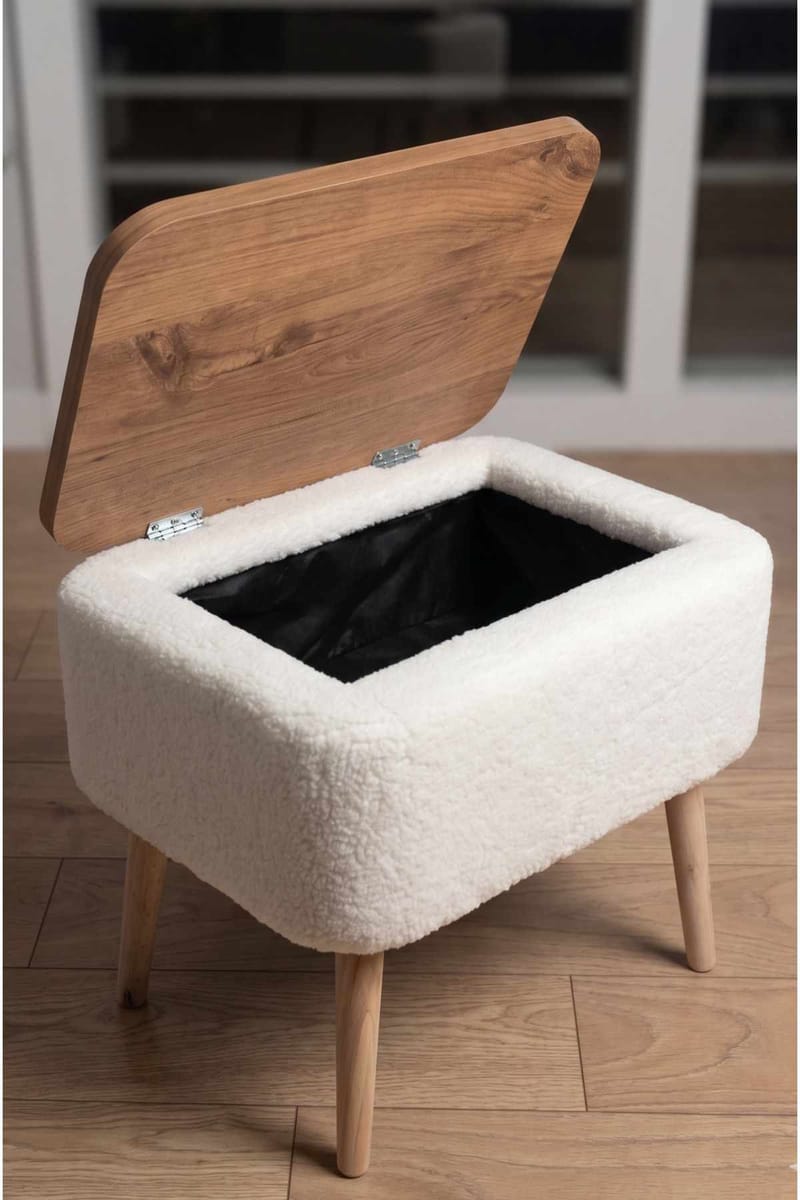Sidebord Hanah Home Parkway Small (60 x 65 x 30 cm) Hvit - Hvit - Møbler - Bord - Avlastningsbord - Lampebord & sidebord