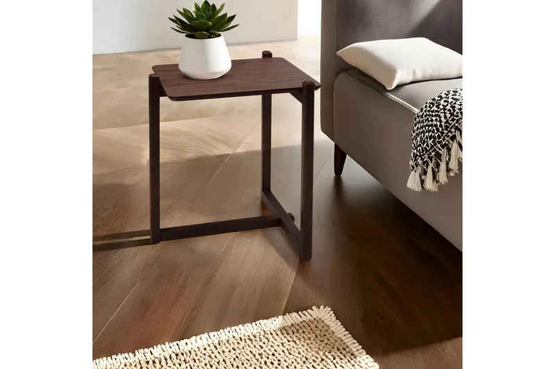 Sidebord Harven Valnøtt - Mørkebrun - Møbler - Bord - Avlastningsbord - Lampebord & sidebord