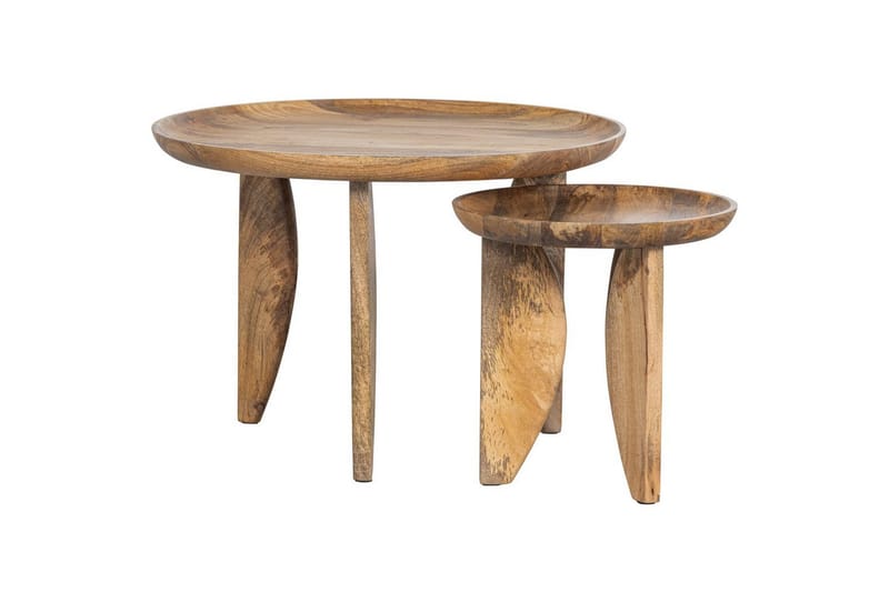 Sidebord High Heels Sett med 2 - Naturlig - Møbler - Bord - Avlastningsbord - Settbord