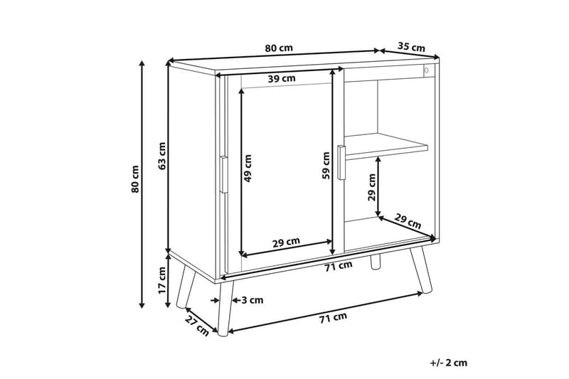 Sidebord Hodgen - Møbler - Bord - Avlastningsbord - Lampebord & sidebord