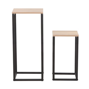 Sidebord HOME4YOU Hannes 2 stk sett 26x26x60 cm 22x22x40 cm Rustikk melamin - rustikk melamin - Møbler - Bord - Avlastningsbord - Settbord