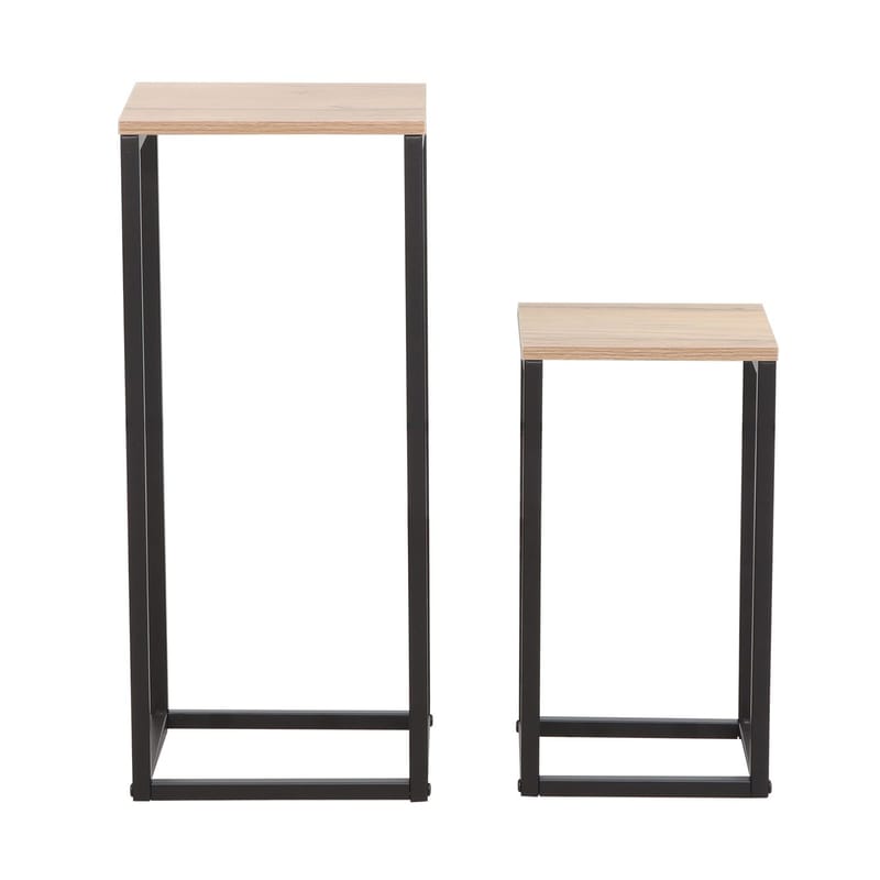 Sidebord HOME4YOU Hannes 2 stk sett 26x26x60 cm 22x22x40 cm Rustikk melamin - rustikk melamin - Møbler - Bord - Avlastningsbord - Settbord