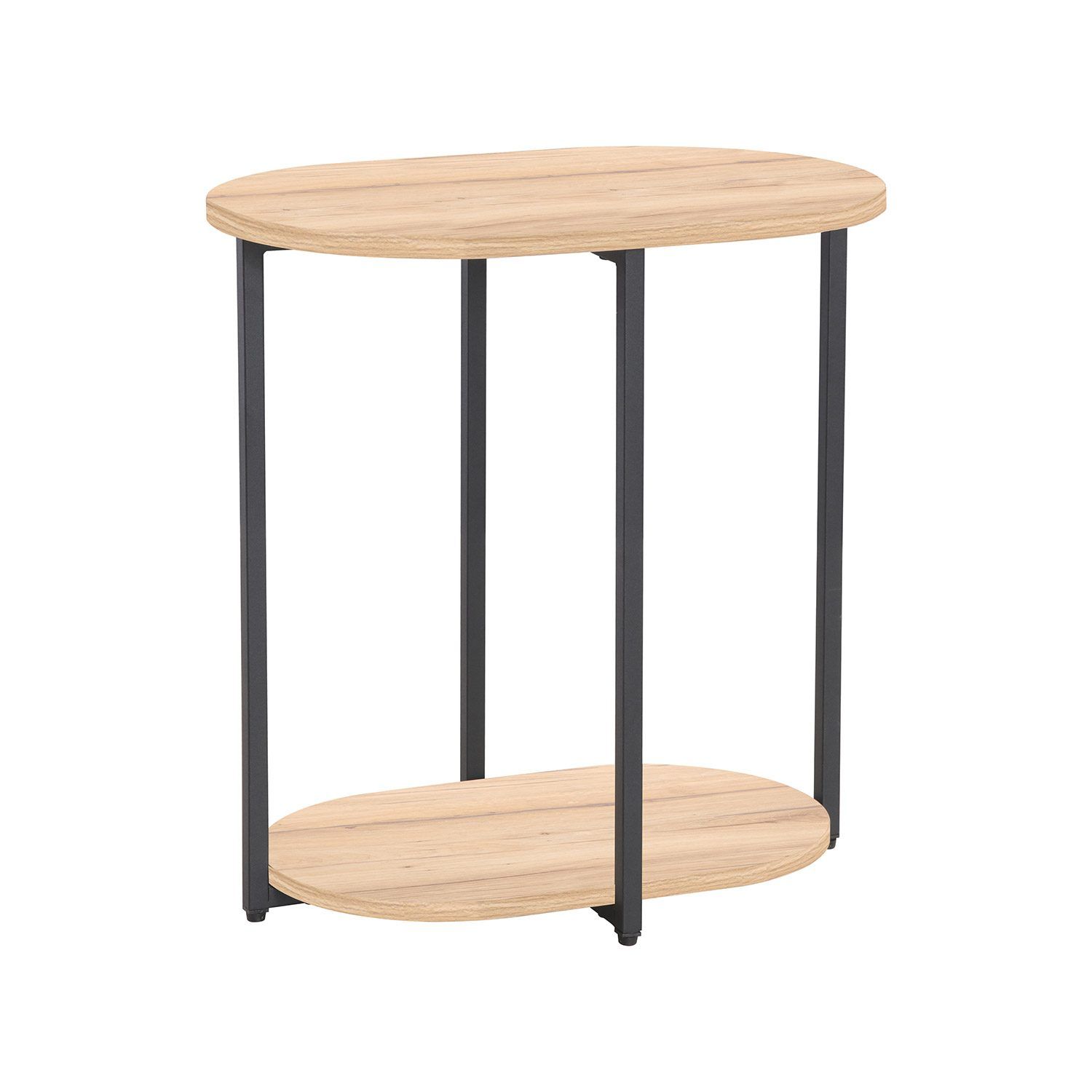 Sidebord HOME4YOU Hannes 52x35x54 cm Rustikk melamin - brun