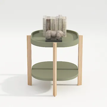 Sidebord HOME4YOU Norah 40x40x60 cm Grønn - grønn - Møbler - Bord - Avlastningsbord - Lampebord & sidebord