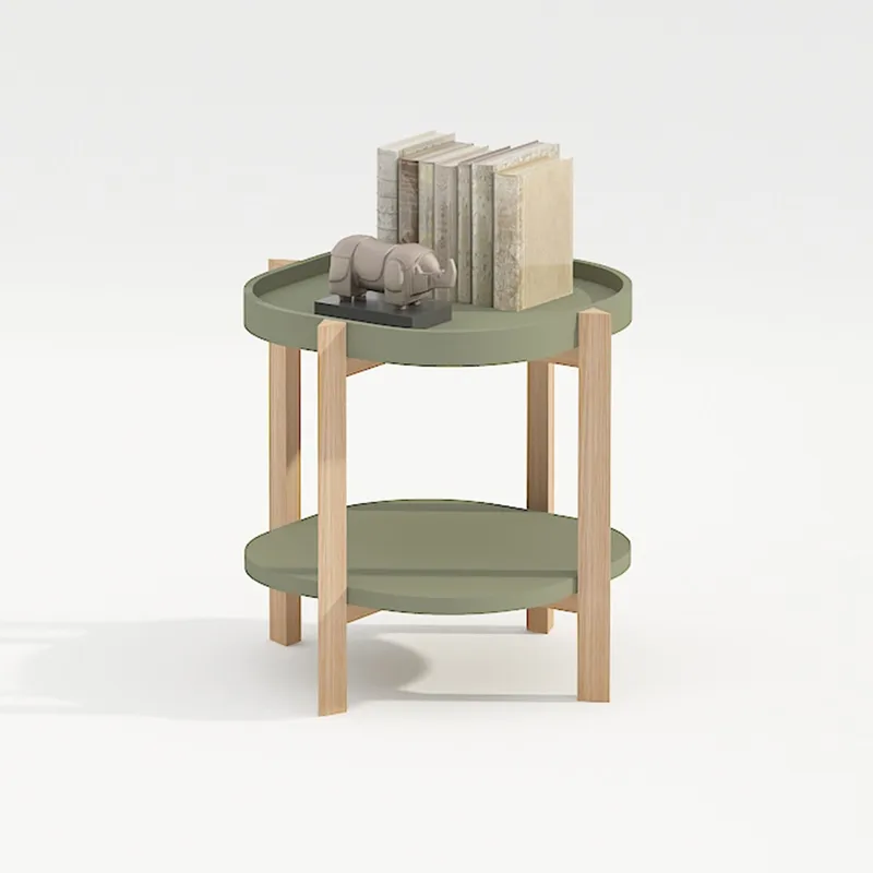 Sidebord HOME4YOU Norah 40x40x60 cm Grønn - grønn - Møbler - Bord - Avlastningsbord - Lampebord & sidebord