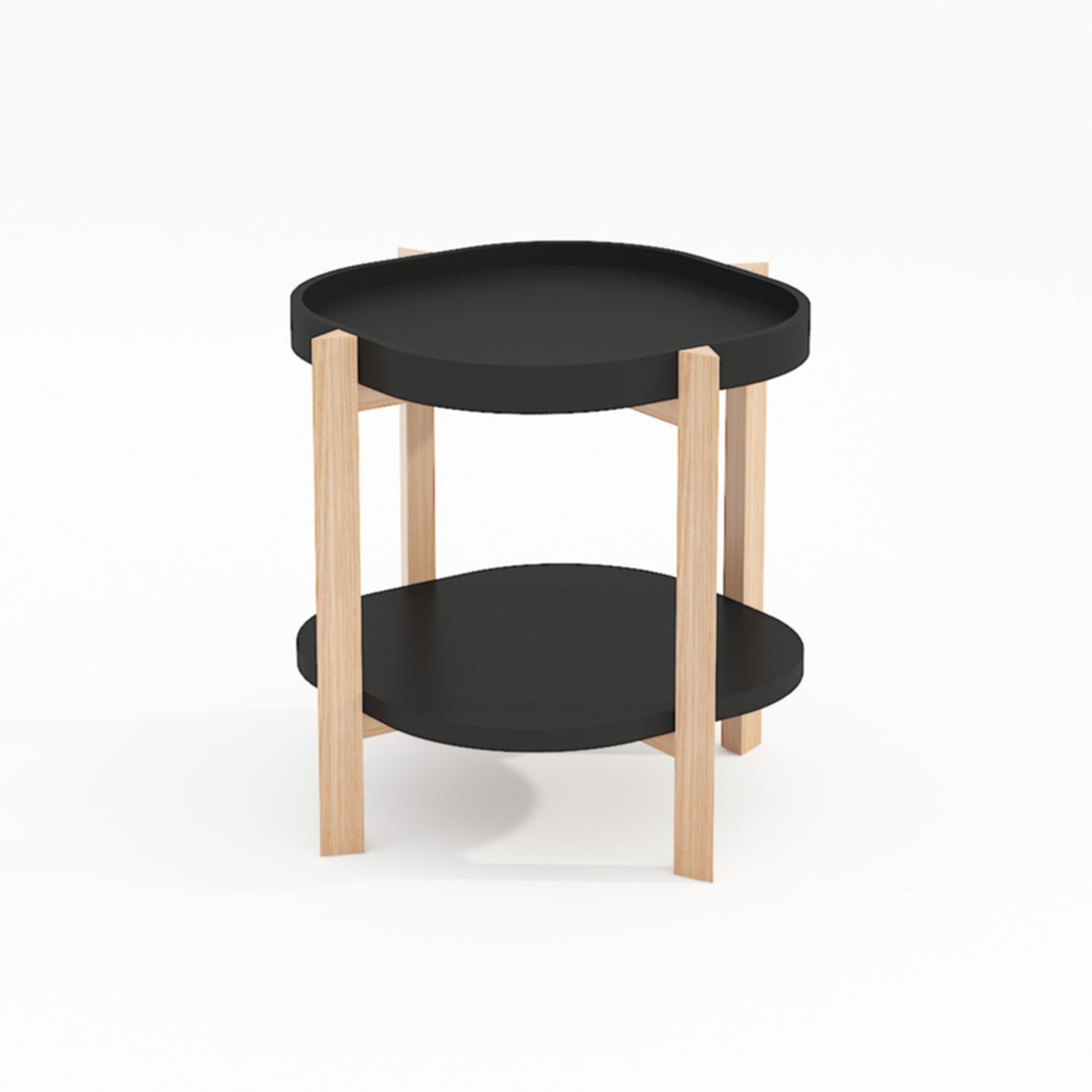 Sidebord HOME4YOU Norah 40x40x60 cm Svart - svart