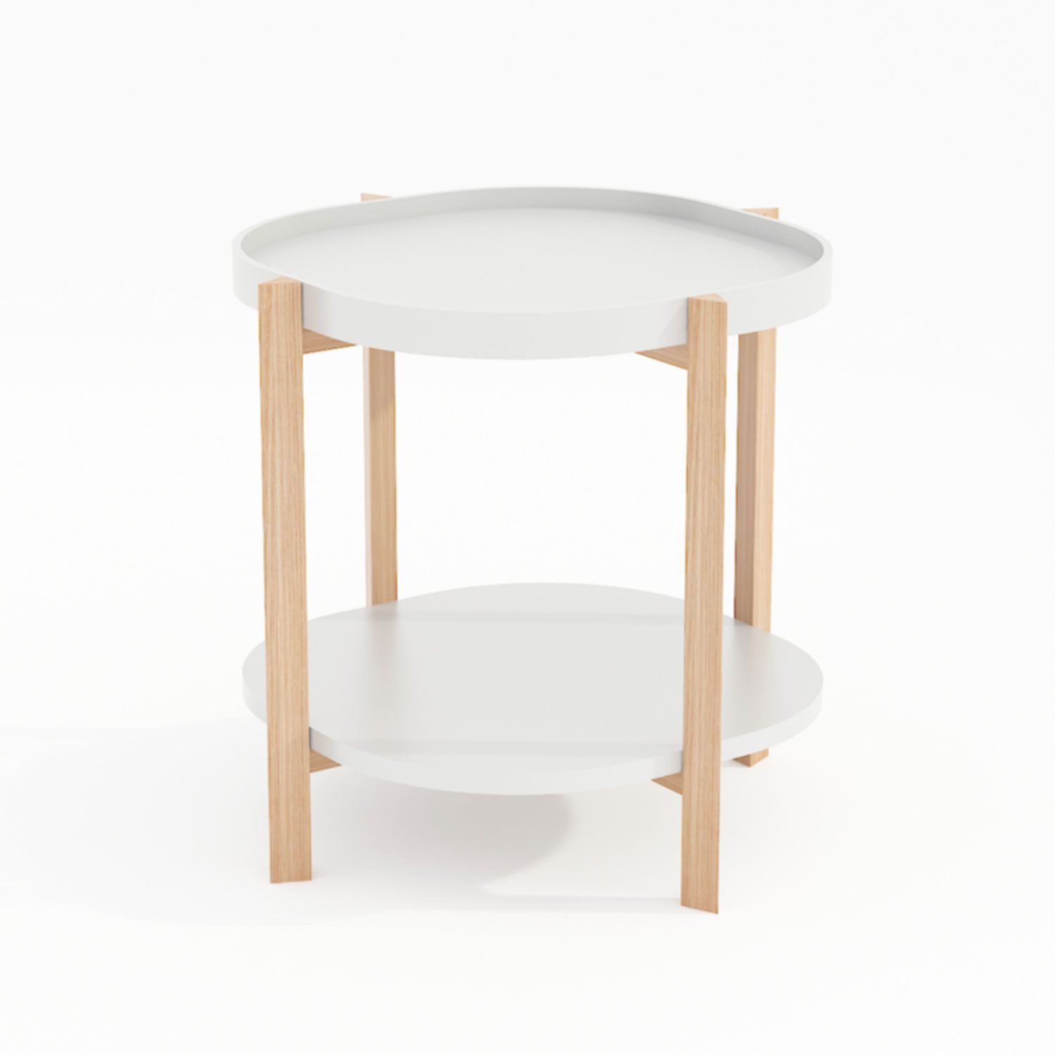 Sidebord HOME4YOU Norah 50x50x55 cm Hvit - hvit