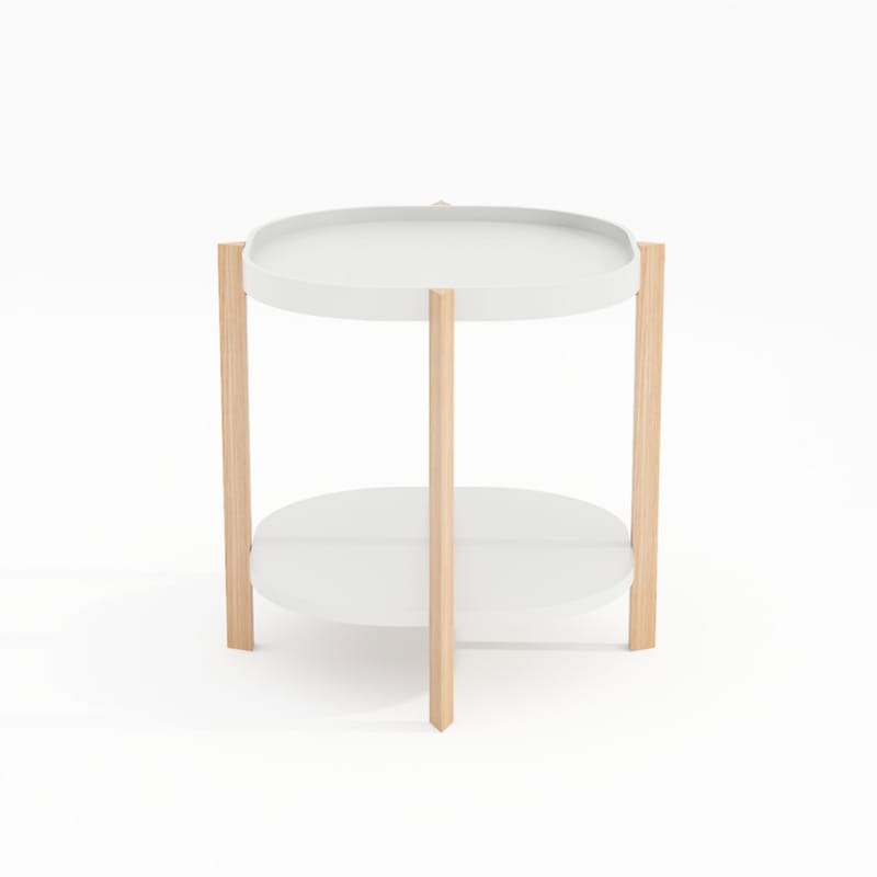 Sidebord HOME4YOU Norah 50x50x55 cm Hvit - hvit - Møbler - Bord - Avlastningsbord - Lampebord & sidebord