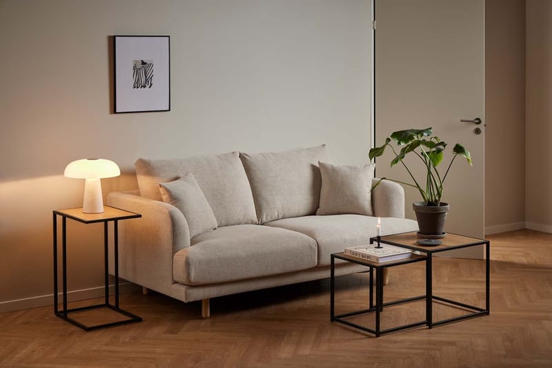 Sidebord HOME4YOU Seaford 43x35x63 cm eik - eik - Møbler - Bord - Avlastningsbord - Lampebord & sidebord