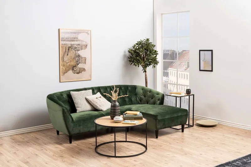 Sidebord HOME4YOU Seaford 43x35x63 cm eik - eik - Møbler - Bord - Avlastningsbord - Lampebord & sidebord