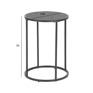 Sidebord HOME4YOU Seaford D40x55 cm svart - svart - Møbler - Bord - Avlastningsbord - Lampebord & sidebord