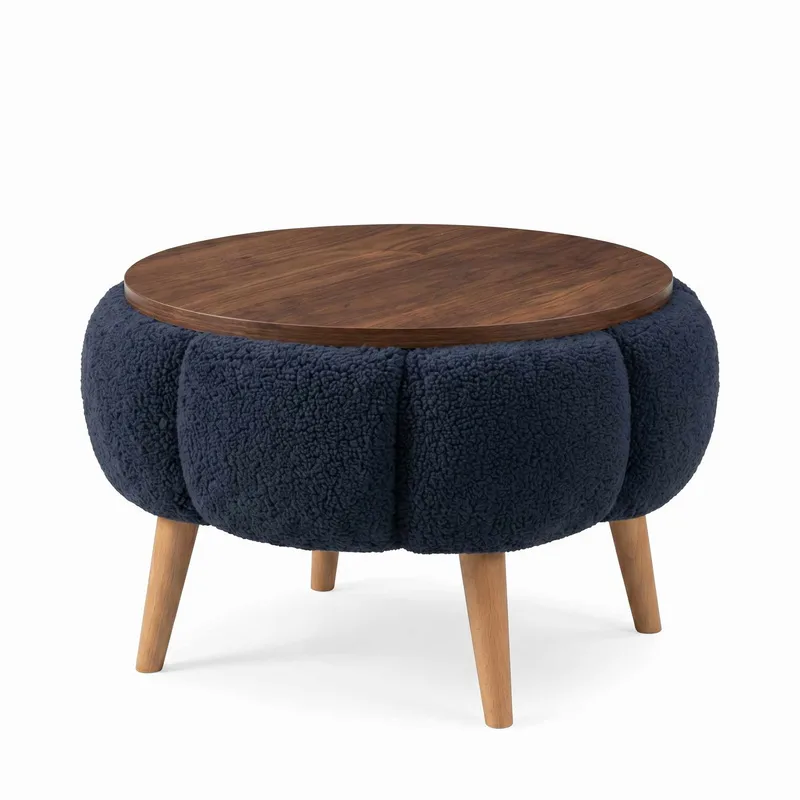 Sidebord Homitis Papatya (Ø45 x H44 cm) Antrasitt, undefined