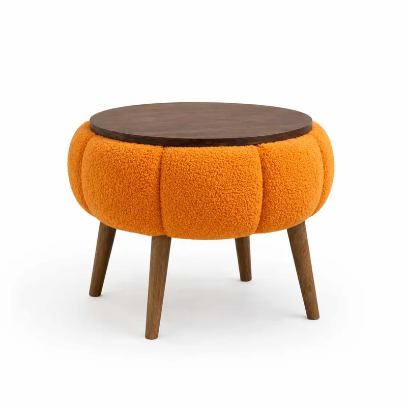 Sidebord Homitis Papatya (Ø45 x H44 cm) Oransje, undefined