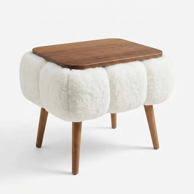 Sidebord Homitis Papatya (45 x 44 x 35 cm) Hvit, undefined