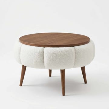 Sidebord Homitis Papatya (Ø45 x H44 cm) Cream - Møbler - Bord - Avlastningsbord - Lampebord & sidebord