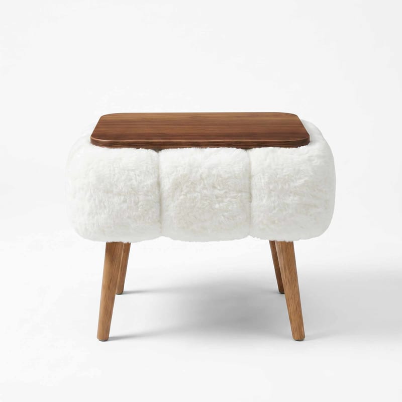 Sidebord Homitis Papatya (45 x 44 x 35 cm) Hvit - Møbler - Bord - Avlastningsbord - Lampebord & sidebord