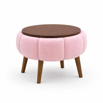 Sidebord Homitis Papatya (Ø45 x H44 cm) Rosa