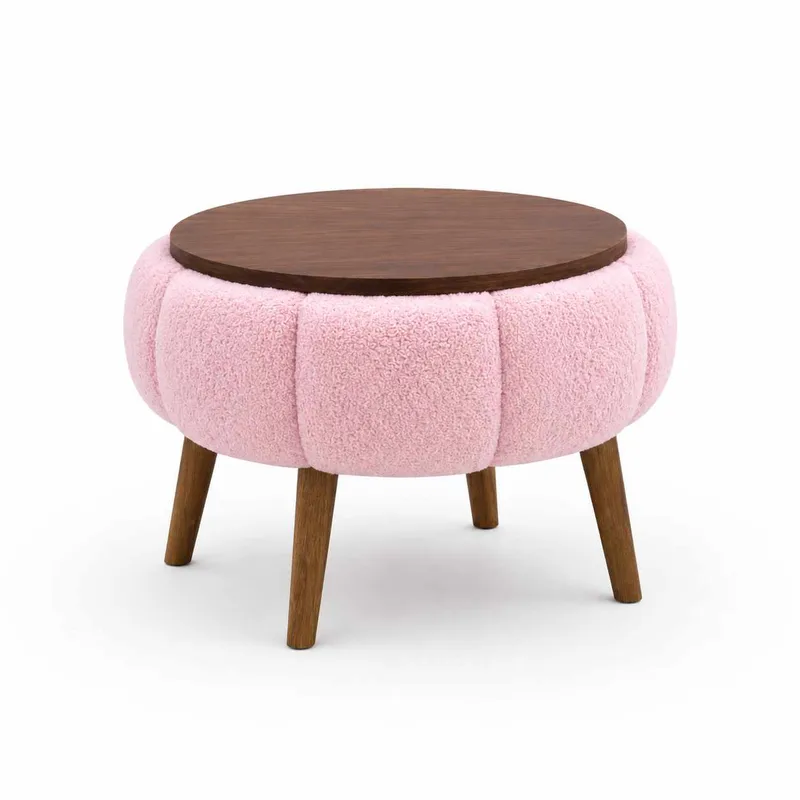 Sidebord Homitis Papatya (Ø45 x H44 cm) Rosa, undefined
