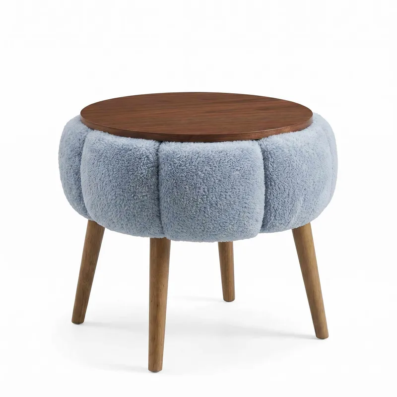 Sidebord Homitis Papatya (Ø45 x H44 cm) Grå, undefined