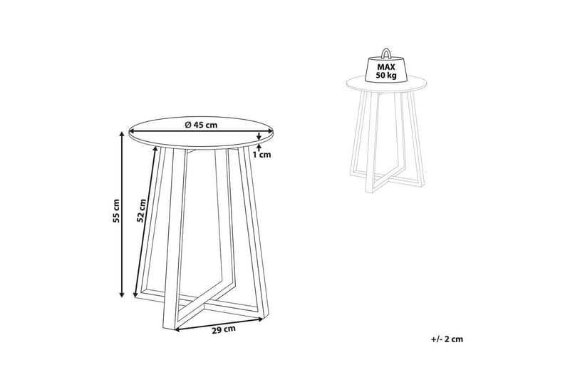 Sidebord Ivins - Møbler - Bord - Avlastningsbord - Lampebord & sidebord