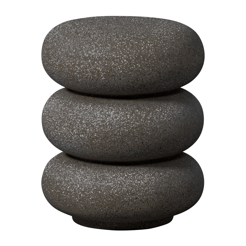 Sidebord Laurel 40 cm rundt, Svart