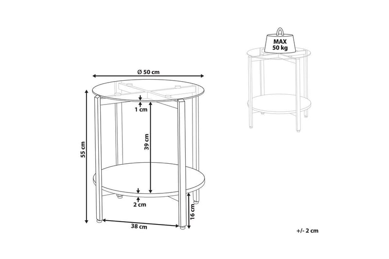 Sidebord Lovell Sølv, lyst tre - Sølv, lyst tre - Møbler - Bord - Avlastningsbord - Lampebord & sidebord
