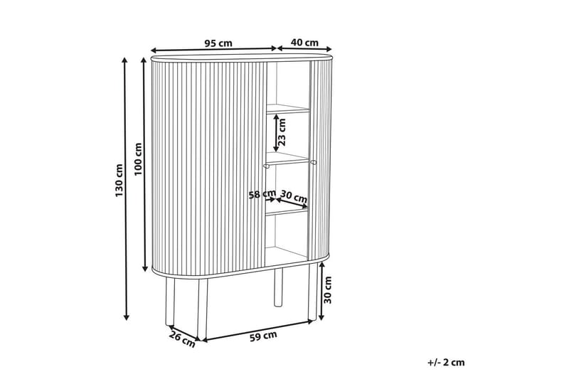 Sidebord Manara 95x40x130 cm - 95x40x130 cm - Møbler - Bord - Avlastningsbord - Lampebord & sidebord