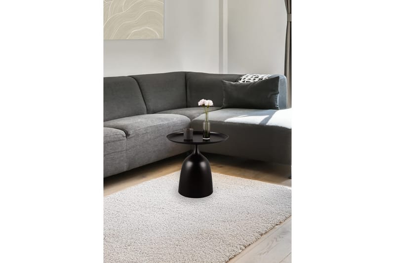 Sidebord Mirrors & More Mona Ø 48 x 46 cm, Svart - Ø 48 x 46 cm, Svart - Møbler - Bord - Avlastningsbord - Lampebord & sidebord