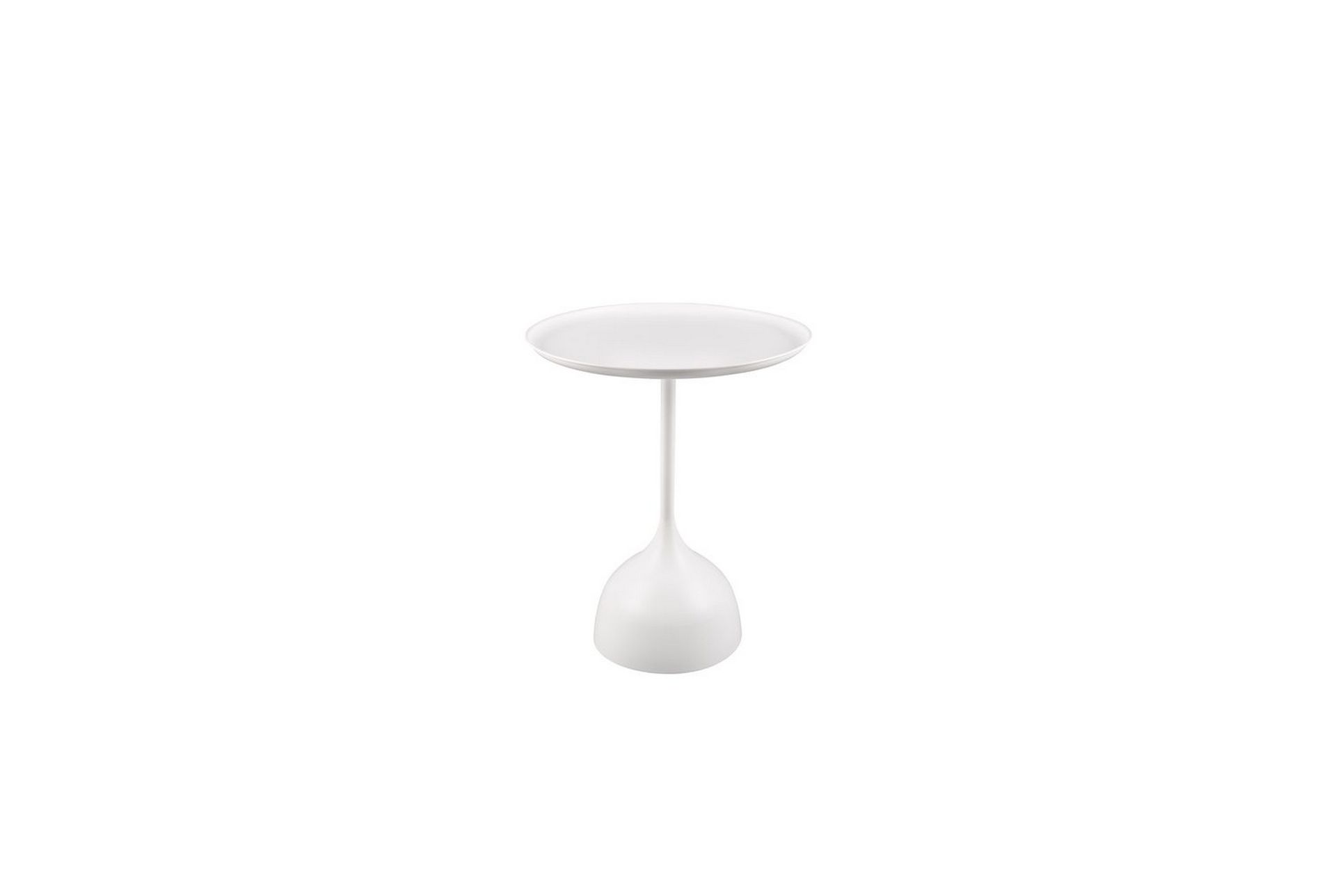 Sidebord Mirrors & More Mona Ø 48 x 60 cm, Hvit - Ø 48 x 60 cm, Hvit - Møbler - Bord - Avlastningsbord - Lampebord & sidebord