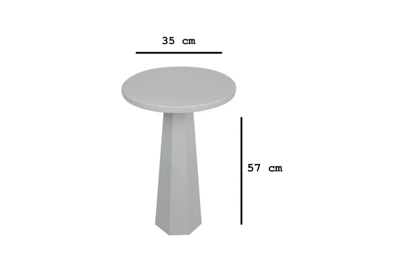 Sidebord Miu Hvit - Hvit - Møbler - Bord - Avlastningsbord - Lampebord & sidebord