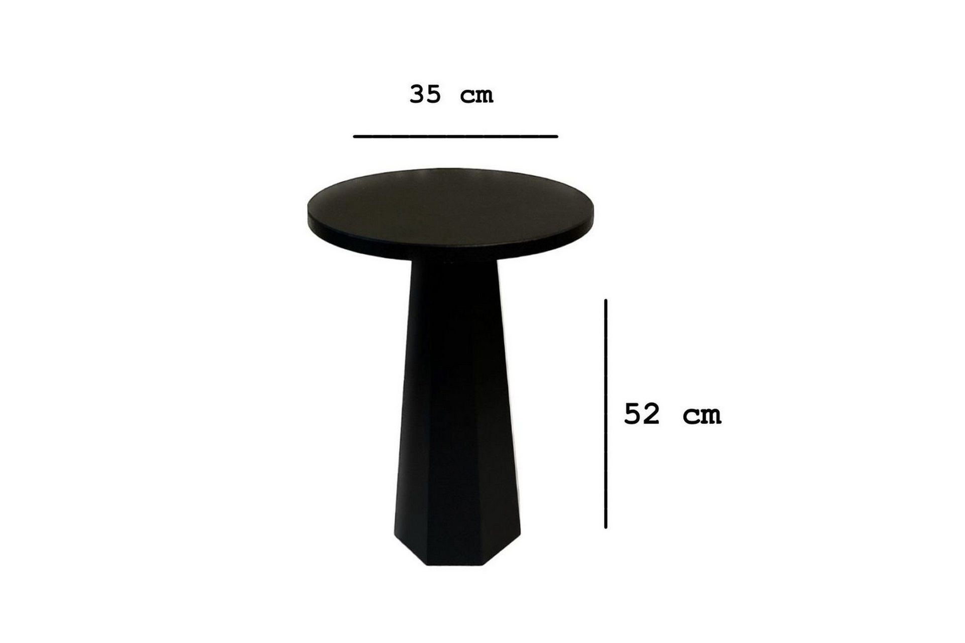 Sidebord Miu Svart - 35 x 35 x 52 cm